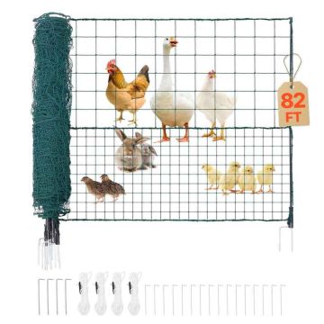 Temporary plastic fence VEVOR AL-FN-10525, 8 posts, Green, 1.05 × 25 m