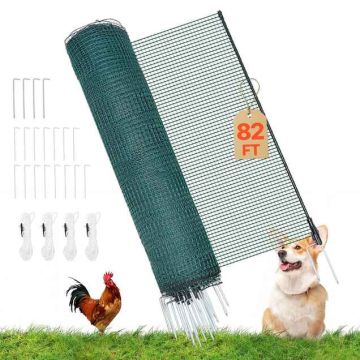 Temporary chain link fence VEVOR AL-FN-1225, 15 posts, Green, 1.2 × 25 m
