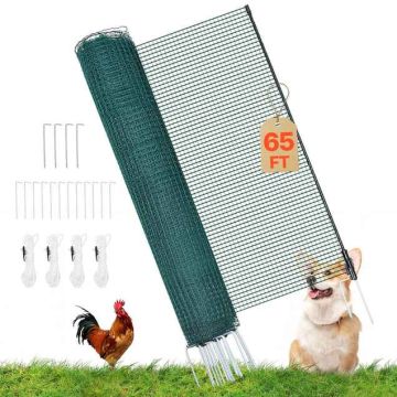 Temporary fence VEVOR, 12 posts, Green, 20 × 1.2 m