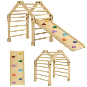 Лазательный комплекс 3 в 1, С лестницей и горкой, 175 × 70 × 89 см