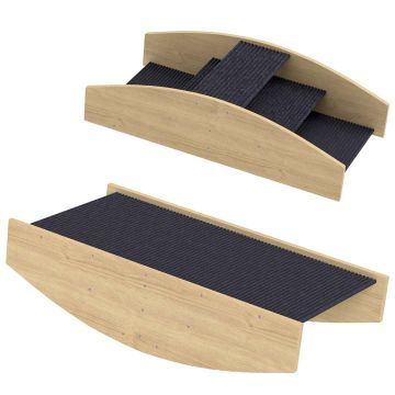Лестница для собак Pawhut 80x39,5x20см, светло-коричневого/черного цвета