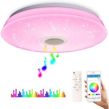 Išmanus lubinis šviestuvas su bluetooth funkcija, baltas