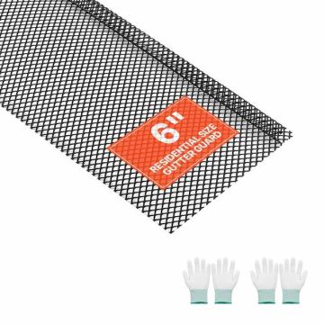 Gutter protector VEVOR JQ-TG07, 40 pcs, Black, 914.4 × 152.4 × 19.7 mm