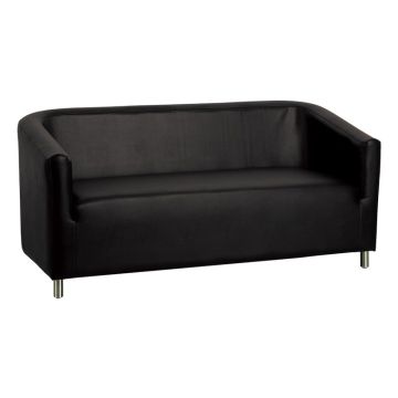 Gabbiano waiting sofa, 3-seater, Black