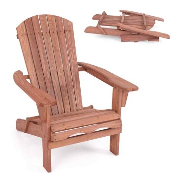Outdoor Adirondack chair, foldable, 88.9 × 93.98 × 71.12 cm