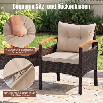 Outdoor furniture set, 3 pieces, 2 chairs and a table
