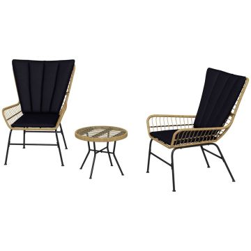 Outdoor furniture set, 3 pieces, 76 × 66 × 96 cm