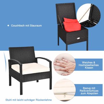 Outdoor furniture set, 3 pieces