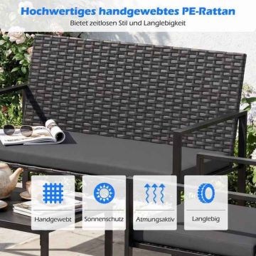 Outdoor furniture set, 4 pieces, Grey