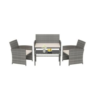 Outdoor furniture set, 4 pieces, Grey