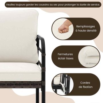 Outdoor furniture set, 4 pieces
