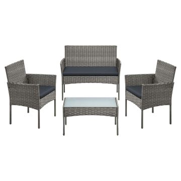 Lauko baldų komplektas SONGMICS GGF004K05, Kėdės, dvivietis suolas ir stalas