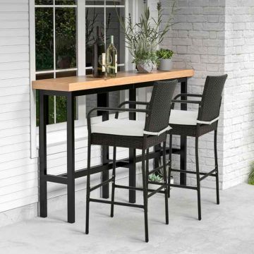 Outdoor bar chair, Brown, 58.42 × 116.84 × 53.34 cm