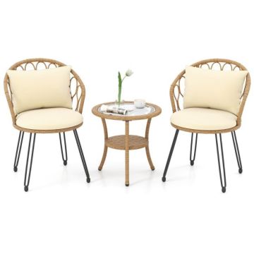 Outdoor bistro furniture set, 3 pieces