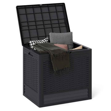Outdoor storage box, 96 l, Brown, 58 × 43.5 × 53 cm