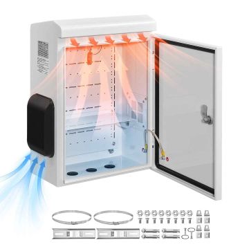 Outdoor electrical box VEVOR SPT503520HW, with thermostat and fan, 500 × 400 × 200 mm