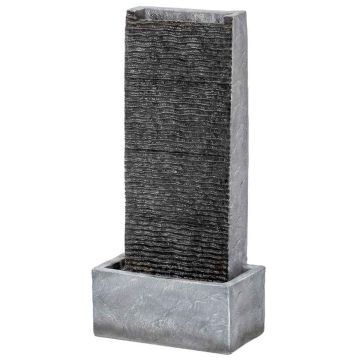 Outdoor fountain, with LED lighting and pump, 37.5 × 22 × 80 cm