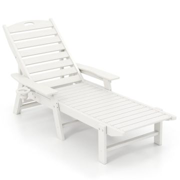 Lauko gultas, 4 atlošo padėtys, Balta, 195,6–168,9 × 74,9 × 31,8–88,9 cm