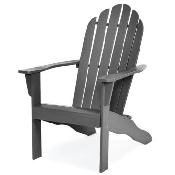 Adirondack Outdoor Chair, Gray, 88.9 × 68.6 × 102.87 cm