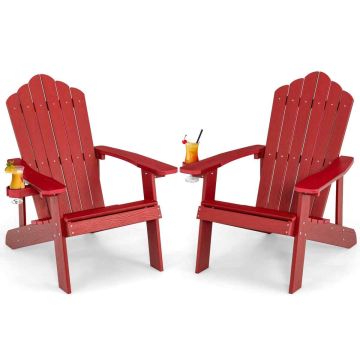 Adirondack outdoor chair, red, 85 × 94 × 77 cm