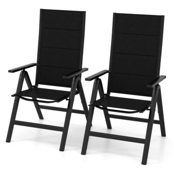 Outdoor chairs, 2 pcs, 58 × 112 × 70 cm