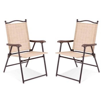 Outdoor chairs, 2 pcs, Black/brown/gray/yellow, 64 × 58 × 91 cm
