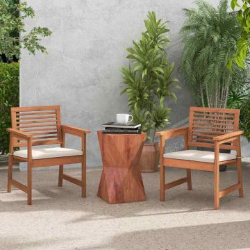 Outdoor chairs, 2 pcs, Brown, 60.96 × 81.28 × 60.96 cm
