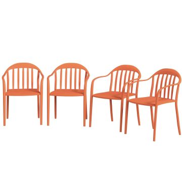 Outdoor chairs, 4 pcs, Red, 57 × 78 × 54 cm