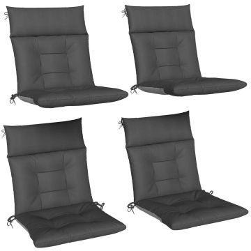 Подушки для уличных стульев, комплект из 4 частей, 111,5 × 53 × 8 см
