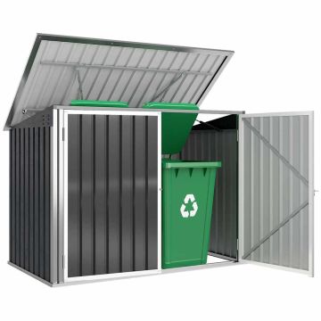 Outdoor container storage unit, for 2 bins, 179.5 × 129.5 × 108 cm