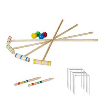 Lauko kroketas Relaxdays, 2–4 žaidėjams, 78 × 8 × 13 cm