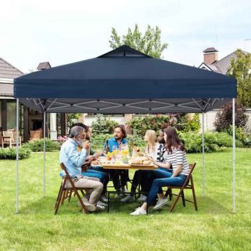 Outdoor gazebo, 3 height levels, 295 × 295 × 255–275 cm