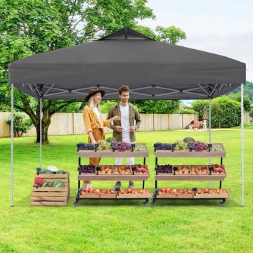 Outdoor gazebo, 3 height positions, 295 × 295 × 255–275 cm