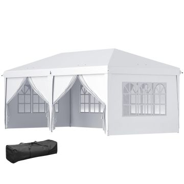 Lauko pavėsinė Outsunny 585x295x270cm., baltos spalvos