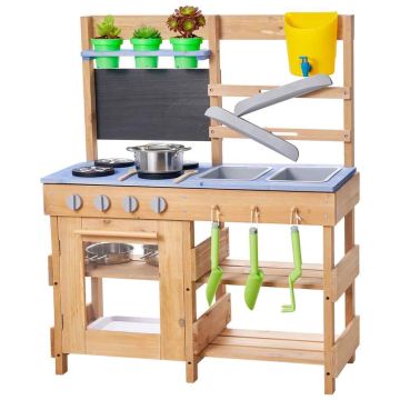 Уличная игровая кухня для детей VEVOR AC8289, 4 игрушечные газовые плиты, 76,2 × 32,4 × 91,4 см