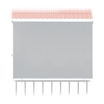 Lauko roletas Relaxdays 10031624_1266, vertikalus, Pilkas, 180 × 140 cm