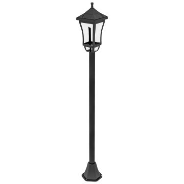 Outdoor solar lamp, Pole, Black, 15 × 15 × 127 cm