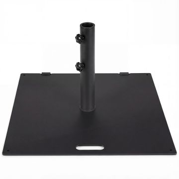 Outdoor umbrella base, 2 adapters, 2 handles, Black, 60.96 × 60.96 × 35.56 cm