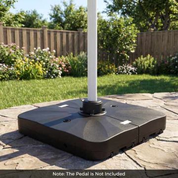 Outdoor umbrella base, with wheels, 105 × 105 × 18 cm