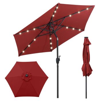 Lauko skėtis, 18 LED, 228,6 × 225,55 cm