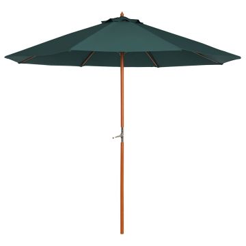 Lauko skėtis Outsunny 270x270x250cm., tamsiai žalios spalvos