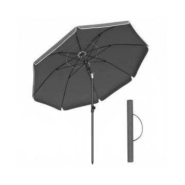 SONGMICS outdoor umbrella, octagonal, Ø 180 × 157–208 cm
