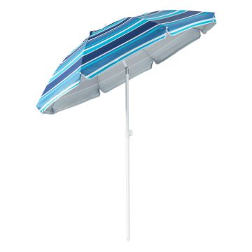 Outdoor umbrella, with cup holder, Blue