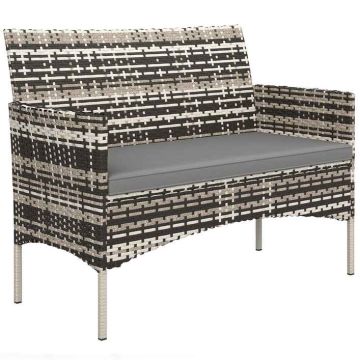 Outdoor sofa, two-seater, Grey, 115 × 85 × 63 cm