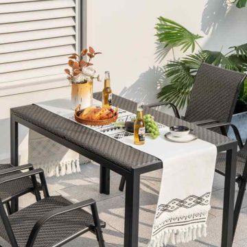 Outdoor table, up to 6 people, Brown, 121.92 × 71.12 × 72.39 cm