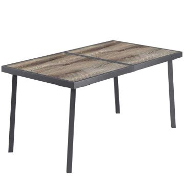 Lauko stalas Outsunny 145x85x72cm., juodos/šviesiai rudos spalvos