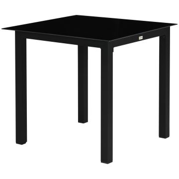 Уличный стол Outsunny 80x80x74 см, черный.