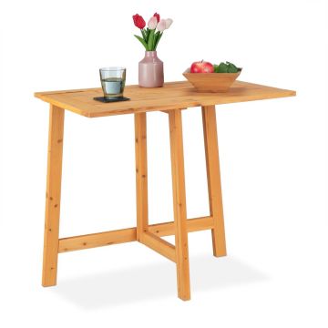 Lauko stalas Relaxdays 10038659.0, 1–2 žmonėms, Ruda, 80 × 73 × 50 cm