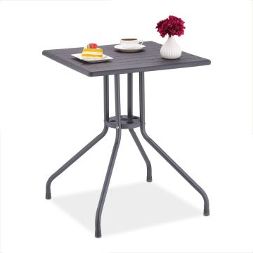 Lauko stalas Relaxdays 10045710.0, iki 4 žmonių, Pilkas, 61 × 75 × 61 cm