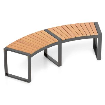 Lauko suoliukas, Dviem asmenims, Geltona/juoda, 146,1 × 45,7 × 58,4 cm